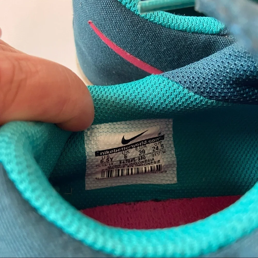 Nike Vulc Kevin Durant Teal Pink KD Youth 6.5Y Boys Sneakers
